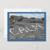 Carte Postale Calme - Art du coquillage (Devant / Derrière)