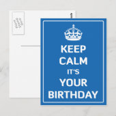 Carte Postale Calme c'est ton anniversaire (Devant / Derrière)