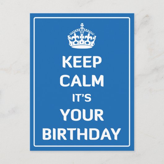 Carte Postale Calme c'est ton anniversaire (Devant)