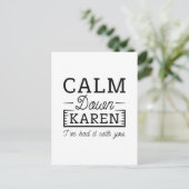 Carte Postale Calme Karen (Debout devant)