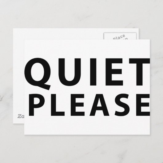 Carte Postale Calme S'Il Vous Plaît (Devant / Derrière)