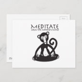 Carte Postale Calme ton esprit singe (Devant / Derrière)