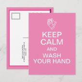 Carte Postale Calmez-vous et lavez-vous la main (Devant / Derrière)