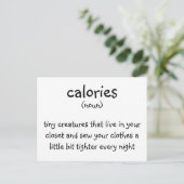 Carte Postale calories (Debout devant)