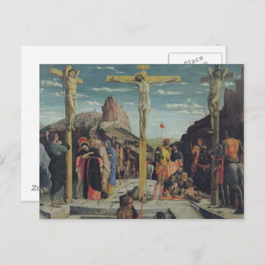 Carte Postale Calvaire, panneau central de prédella (Devant / Derrière)