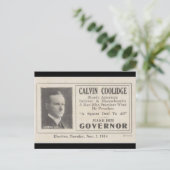 Carte Postale Calvin Coolidge, gouverneur (Debout devant)