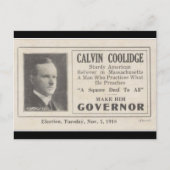 Carte Postale Calvin Coolidge, gouverneur (Devant)