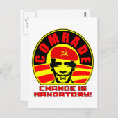 Carte postale camarade Obama (Devant / Derrière)