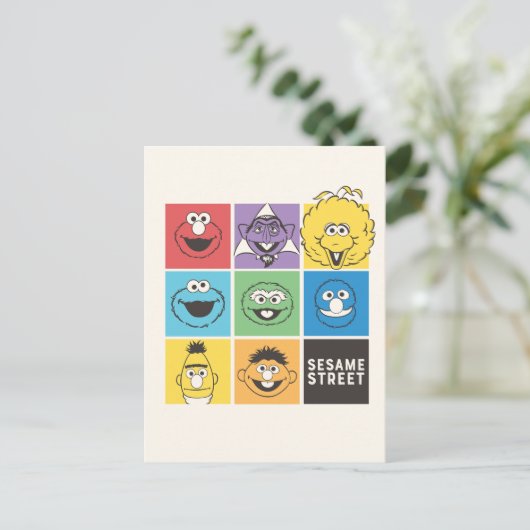 Carte Postale Camarades de la rue Sésame | Blocs de couleur (Debout devant)