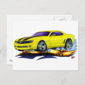 Carte Postale Camaro Jaune-Noir 2010 (Devant / Derrière)