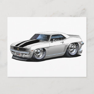 Carte Postale Camaro noir-blanc 1969