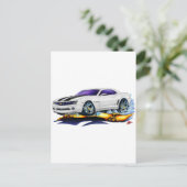 Carte Postale Camaro noir blanc 2010 (Debout devant)