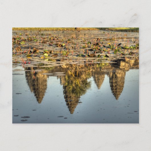 Carte Postale Cambodge, Angkor Wat. Reflet du temple (Devant)