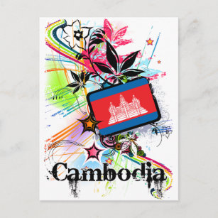Carte Postale Cambodge des fleurs