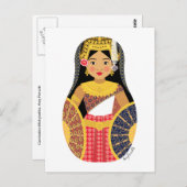 Carte postale cambodgienne Matryoshka (Devant / Derrière)
