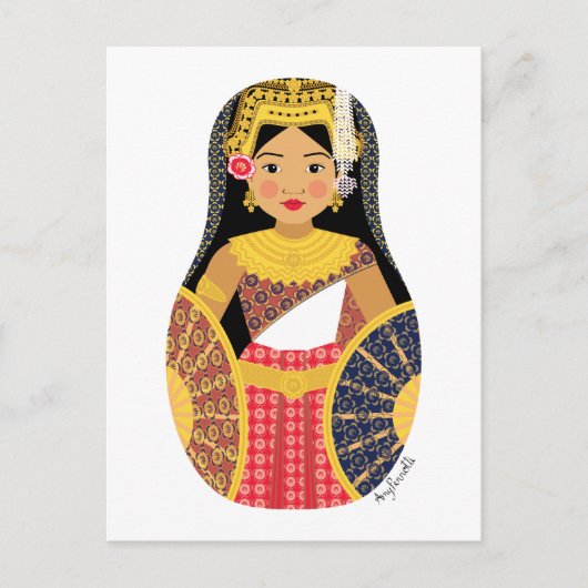 Carte postale cambodgienne Matryoshka (Devant)