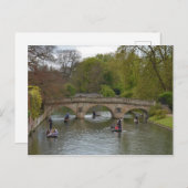 Carte postale Cambridge Punting (Devant / Derrière)