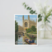 Carte Postale Cambridge University England Punting Travel (Debout devant)