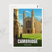 Carte Postale Cambridge University England Travel (Devant / Derrière)