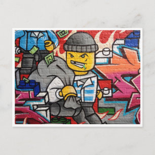 Carte Postale cambrioleur de dessin animé