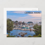 Carte Postale Camden Maine Harbour Water View Bateaux (Devant / Derrière)