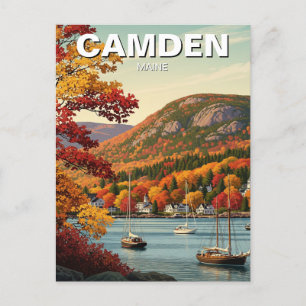 Carte Postale Camden Maine Travel