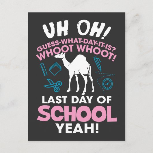 Carte Postale Camel Devinez Quel Jour C'Est Dernier Jour De L'Éc (Devant)