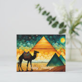 Carte Postale Camel du désert Pyramides égyptiennes (Debout devant)