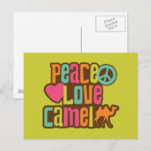 Carte Postale Camel Peace Love (Devant / Derrière)