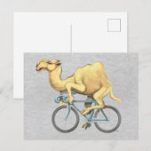 Carte Postale Camel Riding a Bicycle (Devant / Derrière)