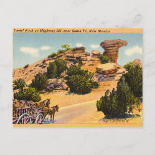 Carte Postale Camel Rock sur l'autoroute 285, Père Noël Fe, Nouv