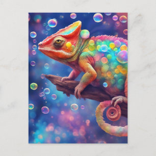Carte Postale Caméléon 2 bulles
