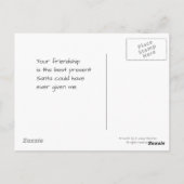 Carte Postale Caméléon à Noël. (Dos)