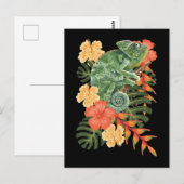 Carte Postale Caméléon Fleur Reptile Hawaï (Devant / Derrière)
