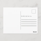 Carte Postale Caméléon floral noir élégant, pensée pour toi (Dos)