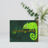 Carte Postale Caméléon mignon vert (Debout devant)