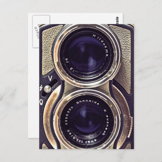 Carte Postale Caméra à l'ancienne (Devant / Derrière)