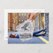 Carte Postale Caméra Crayon Vs - Crow (Devant / Derrière)