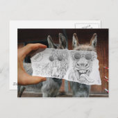 Carte Postale Caméra Crayon Vs - Dingue (Devant / Derrière)