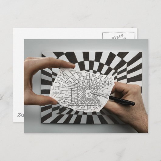 Carte Postale Caméra Crayon Vs - Géométrie (Devant / Derrière)