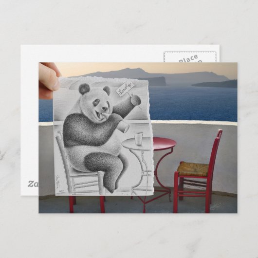 Carte Postale Caméra Crayon Vs - Lonely (Devant / Derrière)