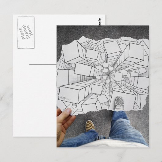 Carte Postale Caméra Crayon Vs - Vertigo (Devant / Derrière)