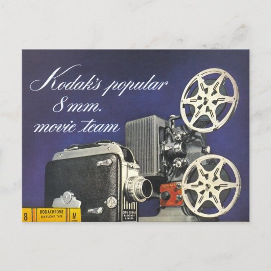 Carte Postale Caméra de cinéma et projecteur 1942 (Devant)