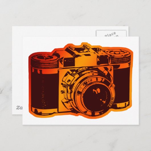 Carte Postale caméra rétro (Devant / Derrière)