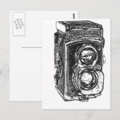 Carte Postale Caméra Rolleiflex vintage (Devant / Derrière)