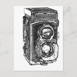 Carte Postale Caméra Rolleiflex vintage