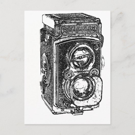 Carte Postale Caméra Rolleiflex vintage (Devant)