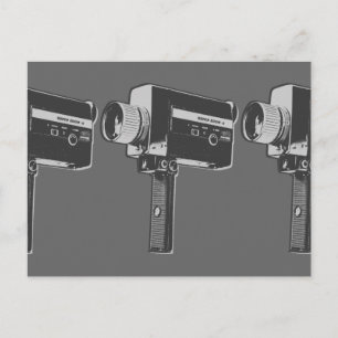 Carte Postale Caméra vidéo Pop Art Super 8