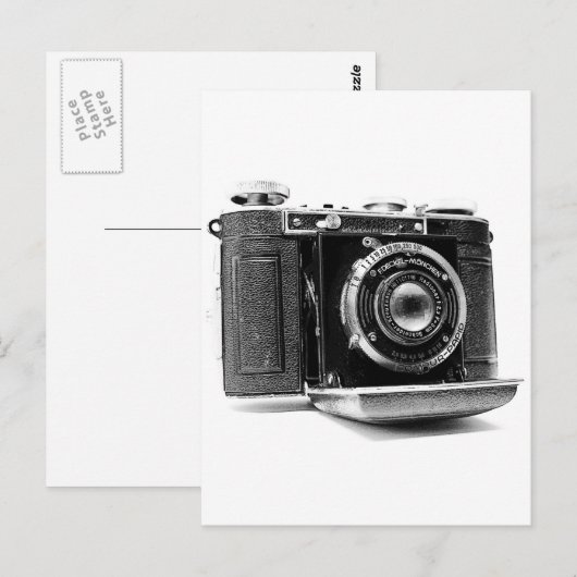 Carte Postale Caméra vintage (Devant / Derrière)
