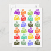 Carte Postale Caméras colorés (Devant / Derrière)